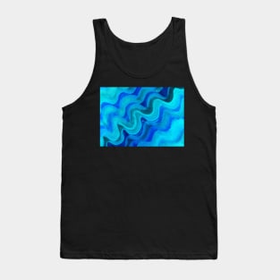 Blue background with waves Tank Top